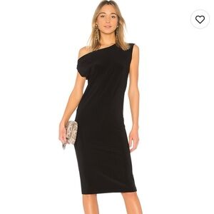 Norma Kamali Midi Black Dress, New With Tags!